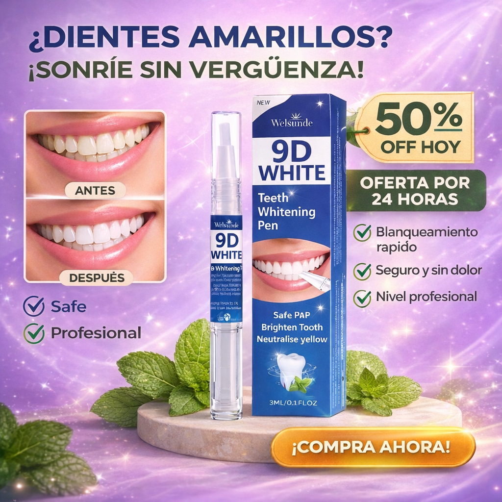 Blanqueador Dental 9D - Gel Blanqueador Profesional