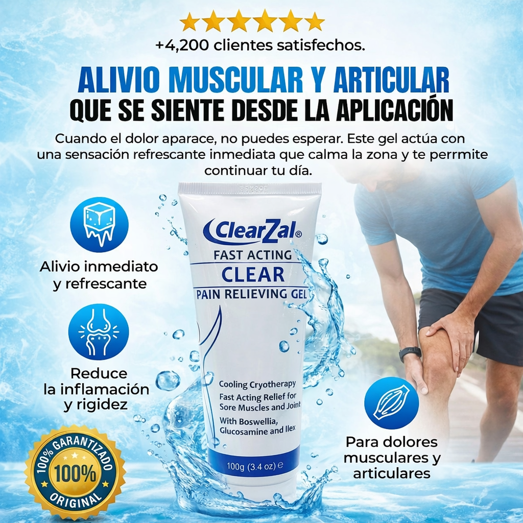 Clear Zal® – Gel de Alivio Muscular y Articular de Acción Rápida